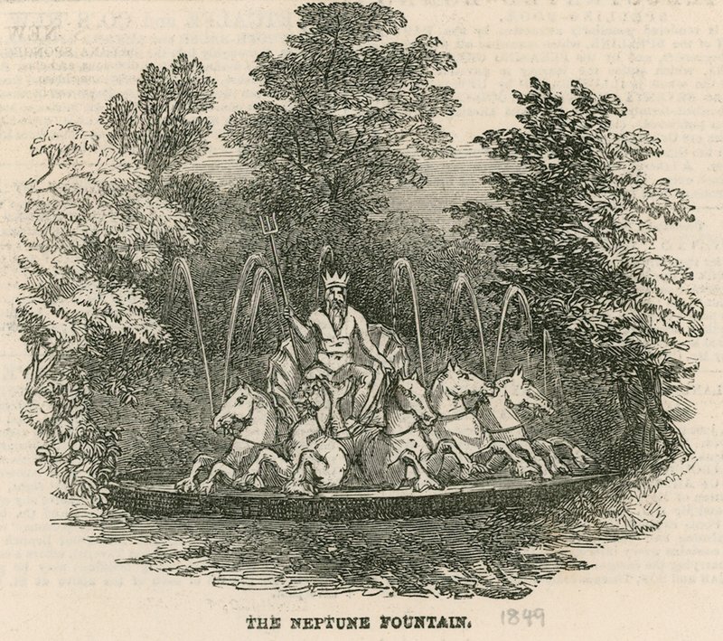 Vauxhall Gardens, London: A Neptun-kút alkotó: English School