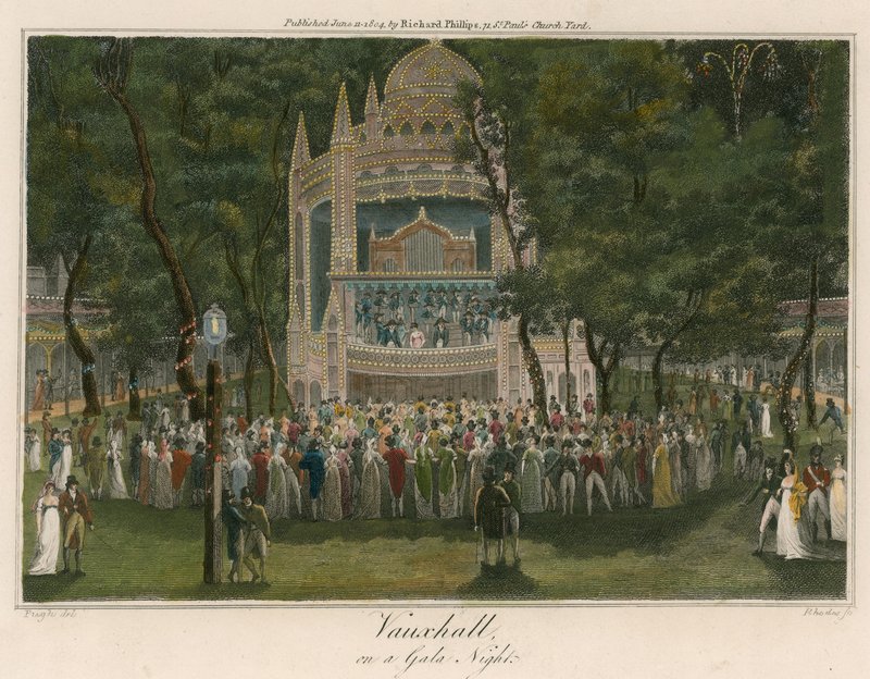 Vauxhall Gardens, London, egy gálaesten alkotó: English School