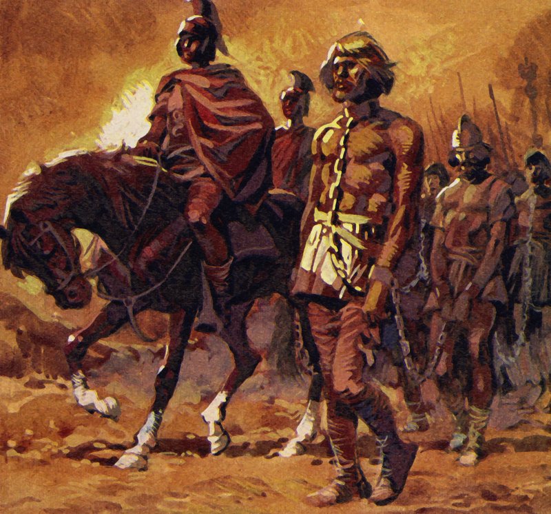 Vercingetorix felöltötte legszebb páncélját, és megadta magát alkotó: English School