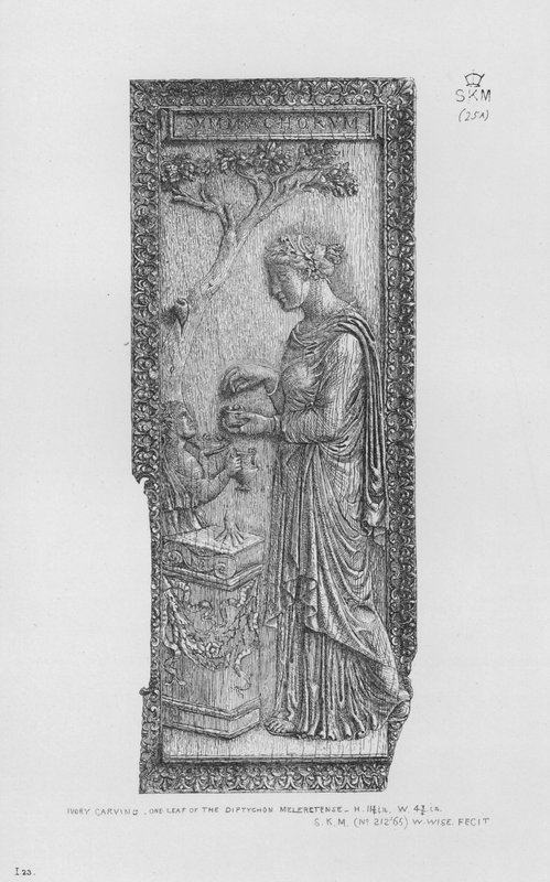 Victoria and Albert Múzeum: Elefántcsont-faragvány, a Diptychon Meleretense egyik levele (metszet) alkotó: English School