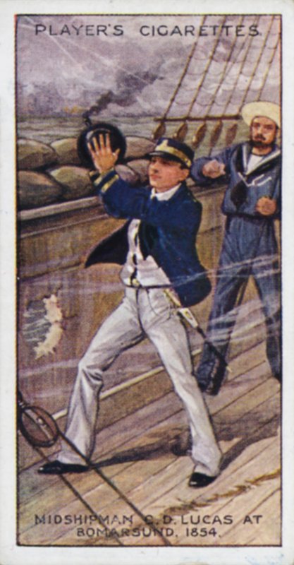 Victoria Cross: Midshipman (utóbb ellentengernagy) C D Lucas, RN, Bomarsundban alkotó: English School