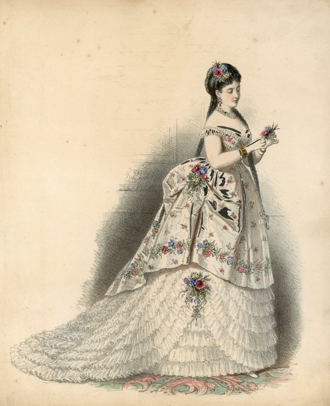 Viktoriánus divatlap (színes gravírozás) alkotó: English School