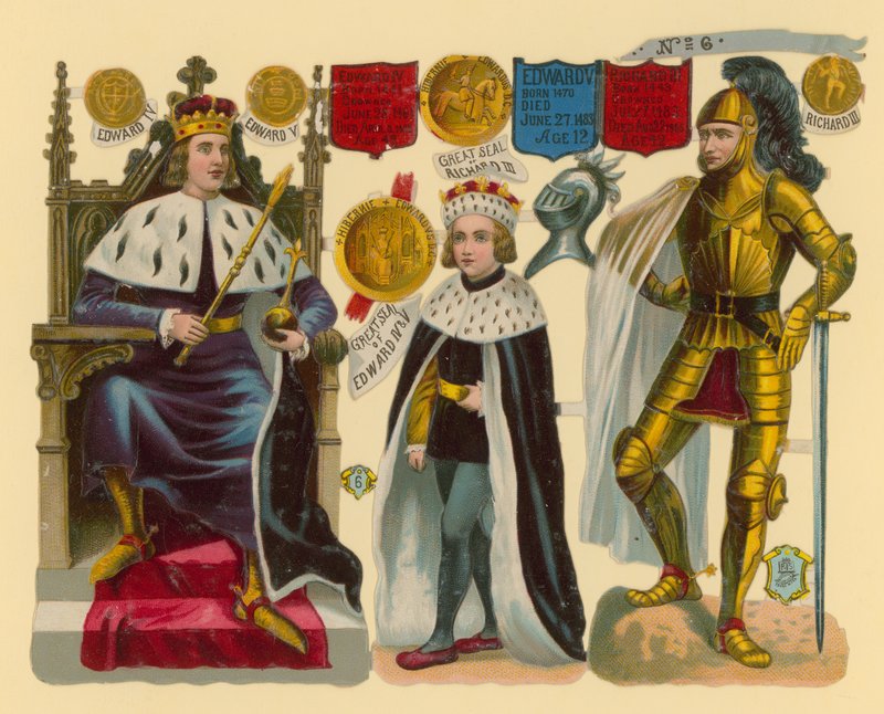 Viktoriánus törmelék: IV. Edward király, V. Edward király, III. Richárd király alkotó: English School