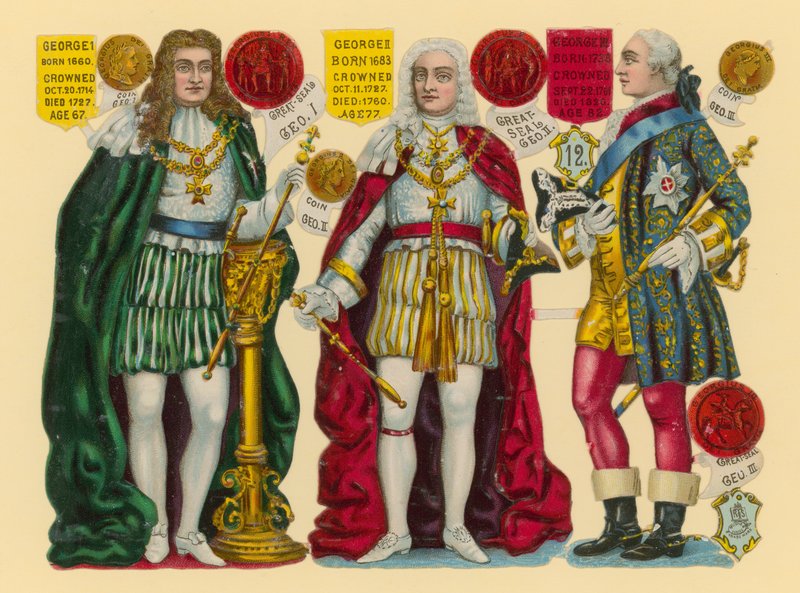 Viktoriánus törmelék: I. György, II. György, III. György alkotó: English School
