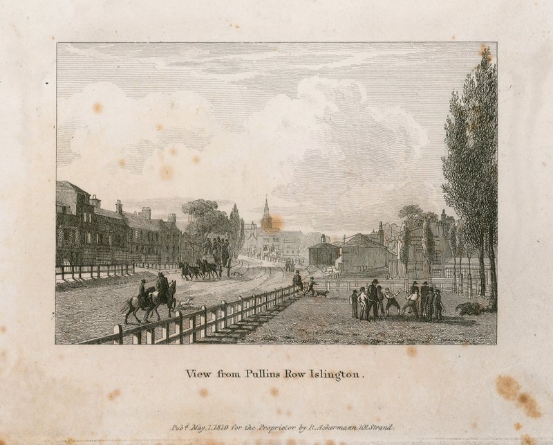 Kilátás a Pullins Row-ról, Islington alkotó: English School