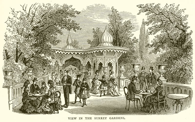 Kilátás a Surrey Gardensre alkotó: English School