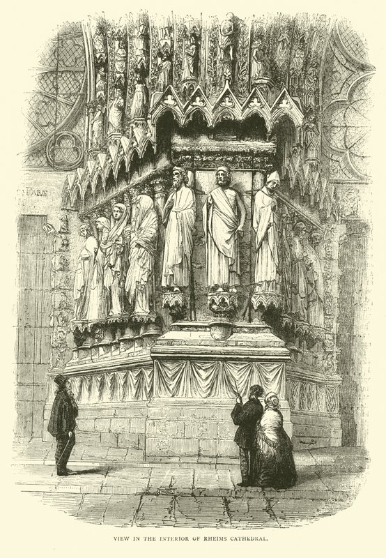 Kilátás a Rheims-székesegyház belsejéből, 1870. szeptember alkotó: English School