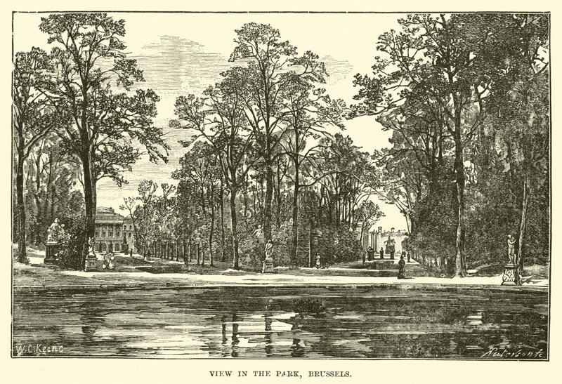 Kilátás a parkban, Brüsszelben alkotó: English School