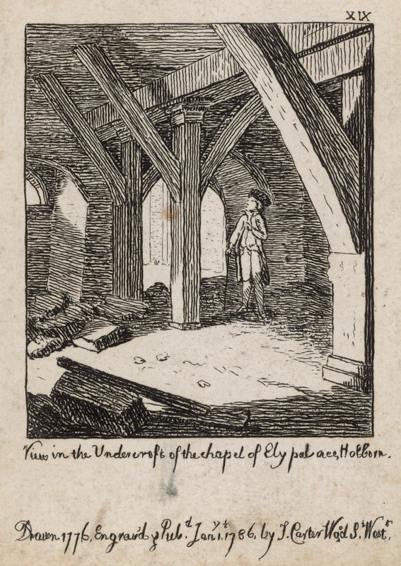 Kilátás az Ely-palota kápolnájának aluljárójában, Holbornban alkotó: English School