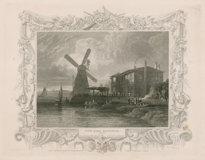 Kilátás Battersea közelében alkotó: English School