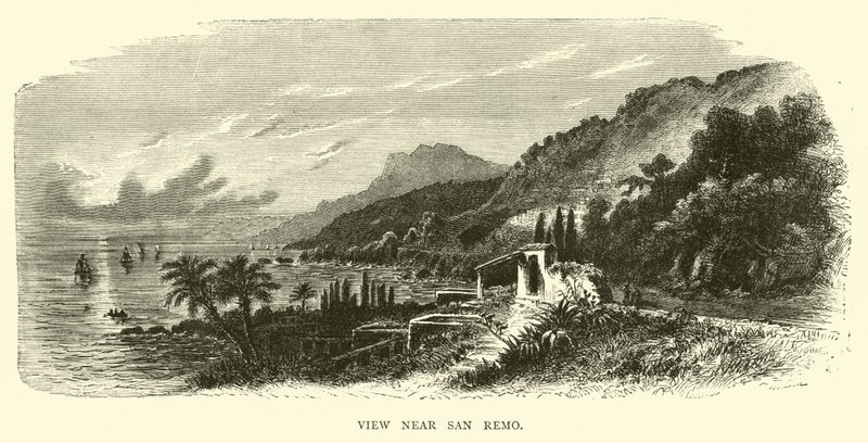Kilátás San Remo közelében alkotó: English School