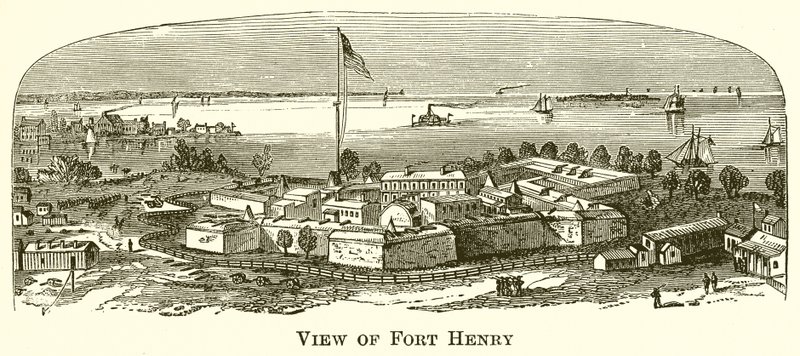 Kilátás a Fort Henryre alkotó: English School