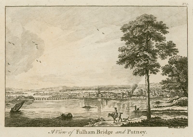 Kilátás a Putney-i Fulham-hídra alkotó: English School