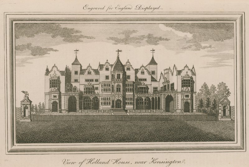 Kilátás a Holland House-ra, Kensington közelében alkotó: English School