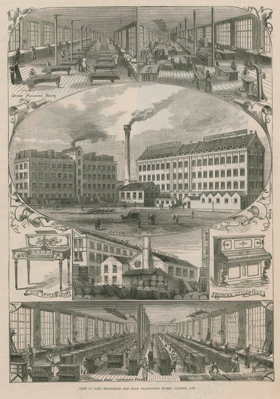John Brinsmead and Sons pianoforte műveinek megtekintése alkotó: English School