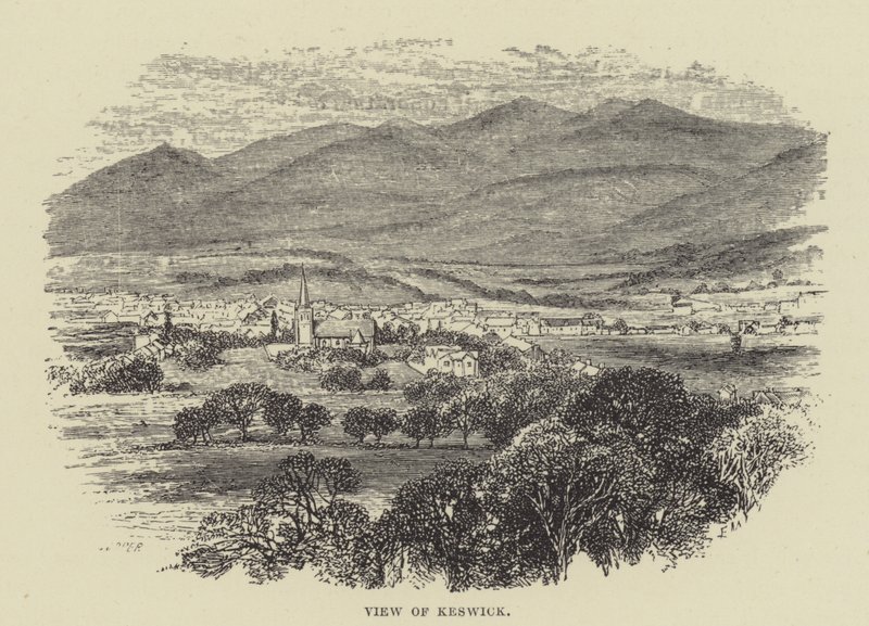Keswick kilátása (metszet) alkotó: English School