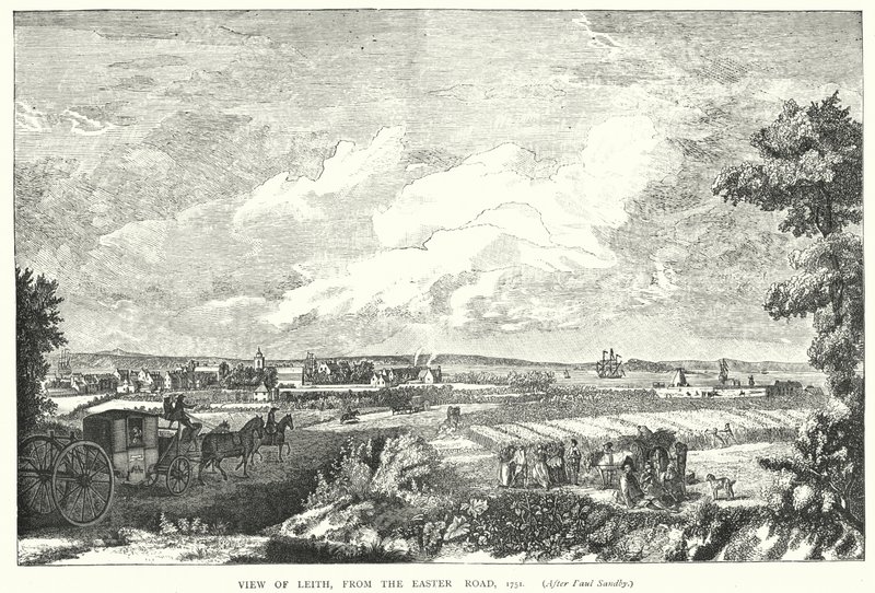 Leith kilátása a Húsvéti útról, 1751 alkotó: English School