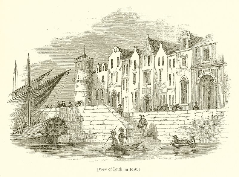Leith látképe, 1650-ben alkotó: English School