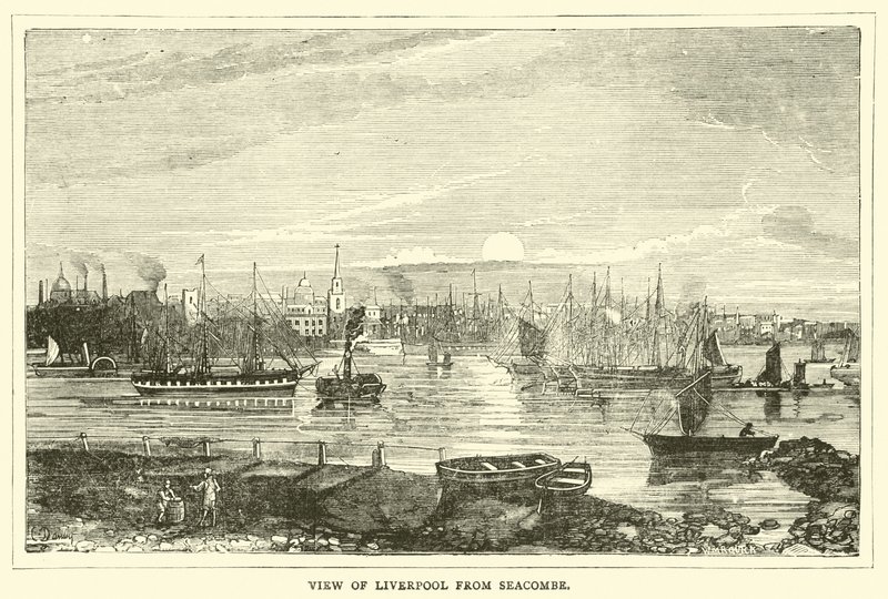 Liverpool kilátása Seacombe-ból alkotó: English School