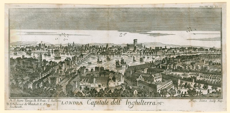 Kilátás Londonra alkotó: English School