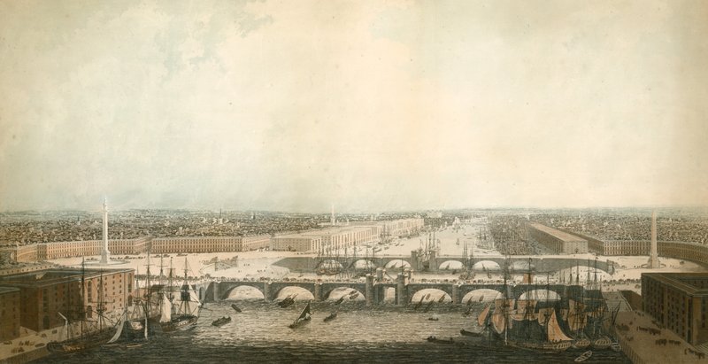 Kilátás Londonra, kikötőjének fejlesztéseivel alkotó: English School
