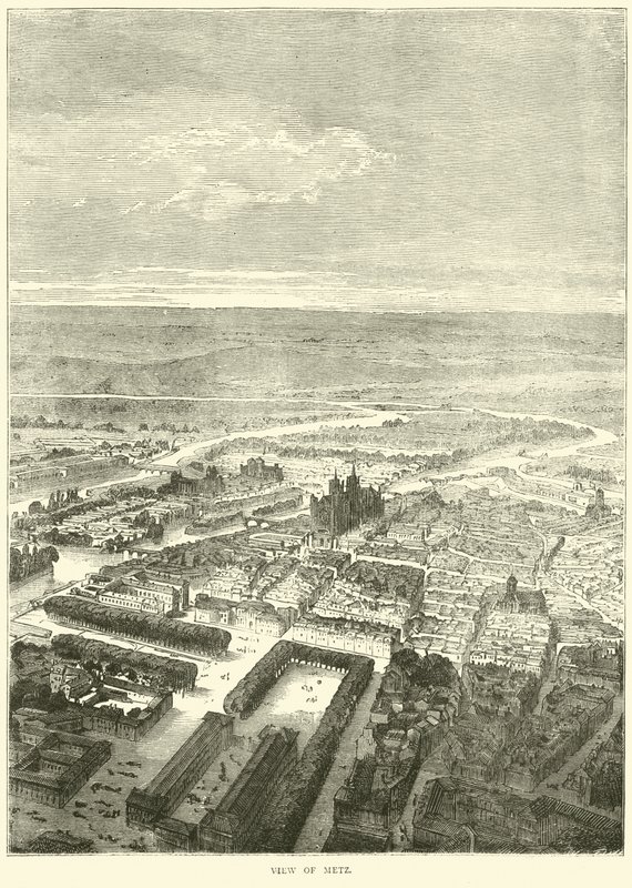 Metz látképe, 1870. október alkotó: English School