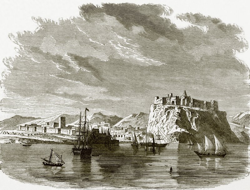 Kilátás Sallee-ra és Rabatra alkotó: English School