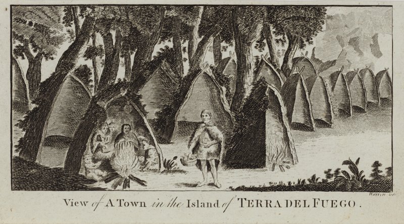 Kilátás egy városra a Terra del Fuego szigetén alkotó: English School