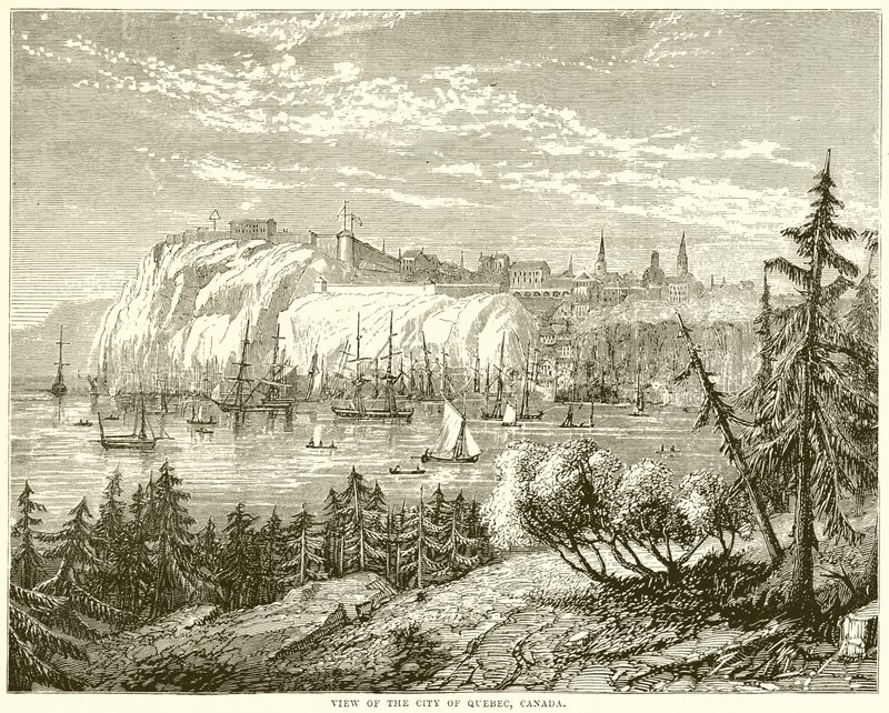 Kilátás a kanadai Quebec városára alkotó: English School