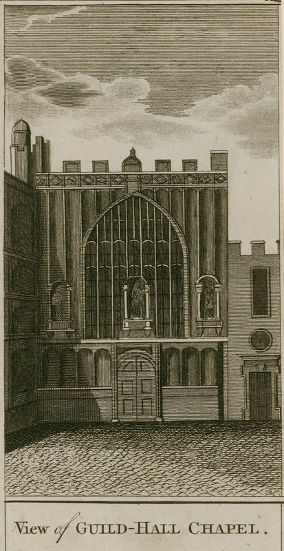 Kilátás a Guildhall-kápolnára, London alkotó: English School