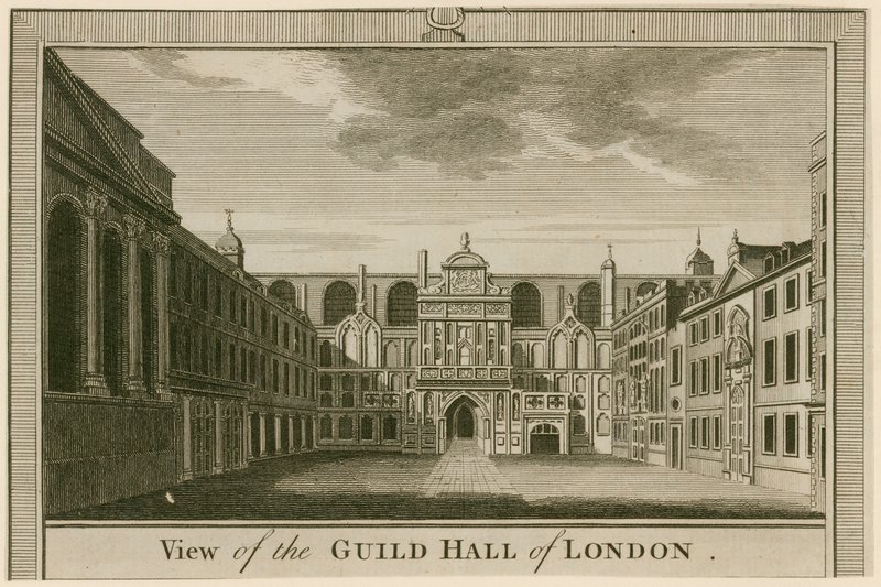 Kilátás a Guildhallra, London alkotó: English School