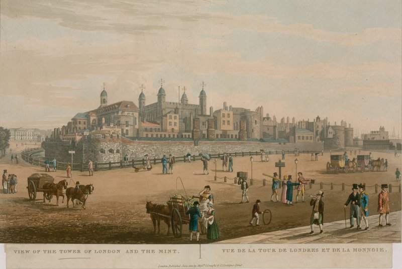 Kilátás a londoni Towerre és a pénzverdére alkotó: English School