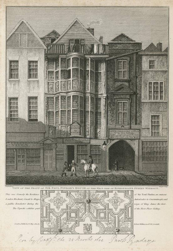 Kilátás Sir Paul Pindars házának elejére alkotó: English School