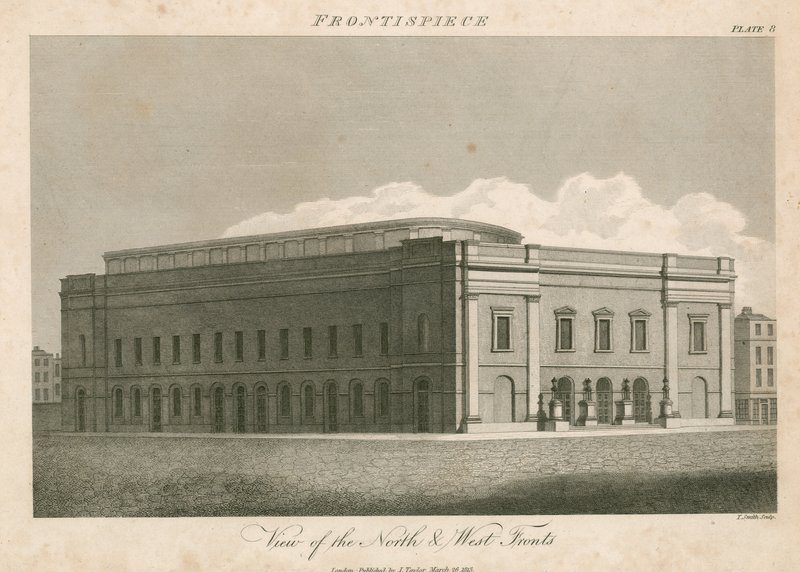 Kilátás a londoni Drury Lane Színház északi és nyugati frontjára alkotó: English School