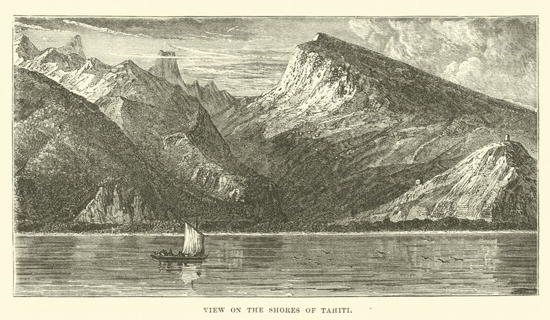 Kilátás Tahiti partjára alkotó: English School