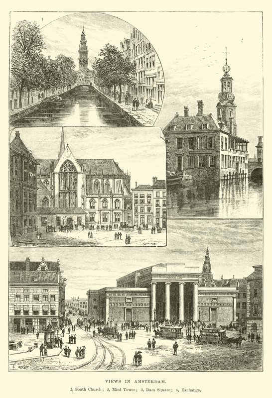 Kilátás Amszterdamban alkotó: English School