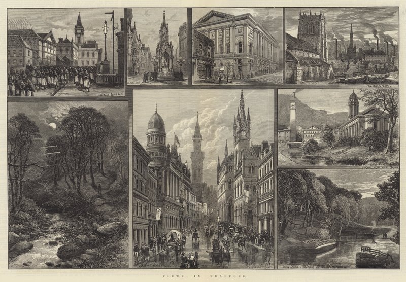 Kilátás Bradfordban (metszet) alkotó: English School