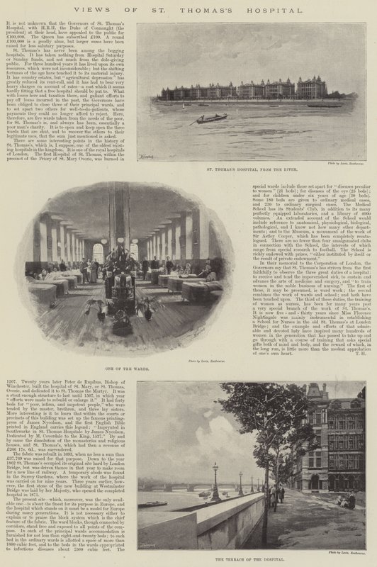 Kilátás a Szent Tamás Kórházra (litho) alkotó: English School