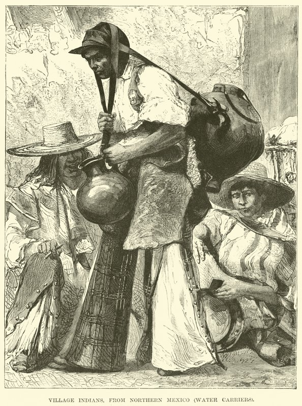 Falusi indiánok, Észak-Mexikóból, vízhordozók alkotó: English School