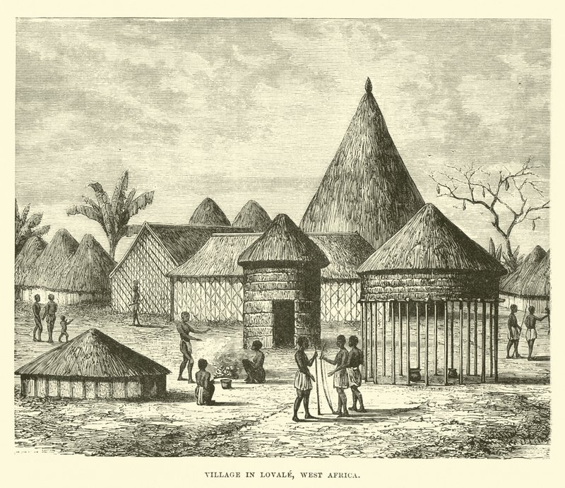 Falu Lovale-ban, Nyugat-Afrikában alkotó: English School