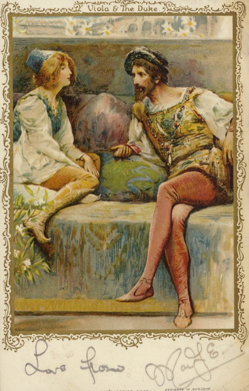 Viola és a herceg William Shakespeares darabjában, a Tizenkettedik éjszaka alkotó: English School