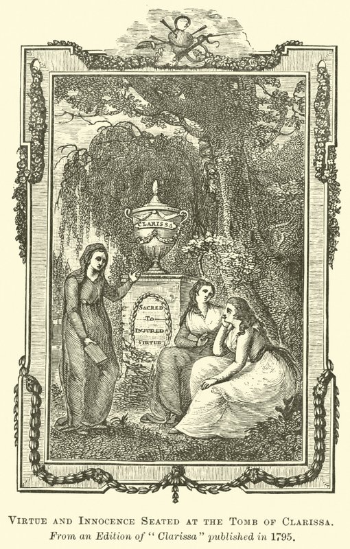 Erény és ártatlanság Clarissa sírjánál alkotó: English School