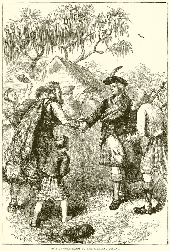 Oglethorpe látogatása a felvidéki kolóniában alkotó: English School