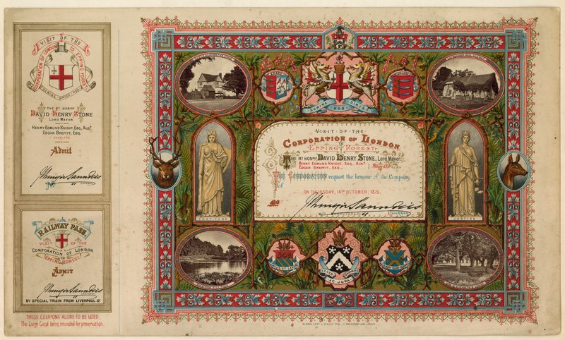 A Corporation of London látogatása az Epping Forestben, 1875 alkotó: English School