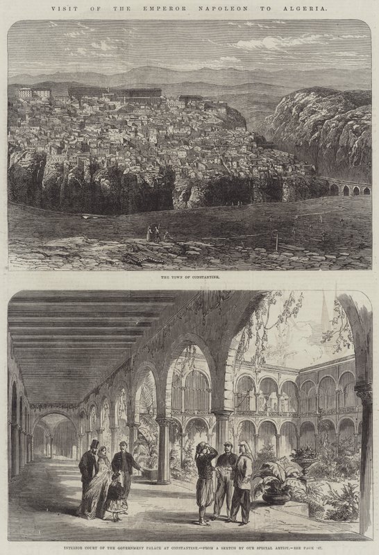 Napóleon császár látogatása Algériában (metszet) alkotó: English School