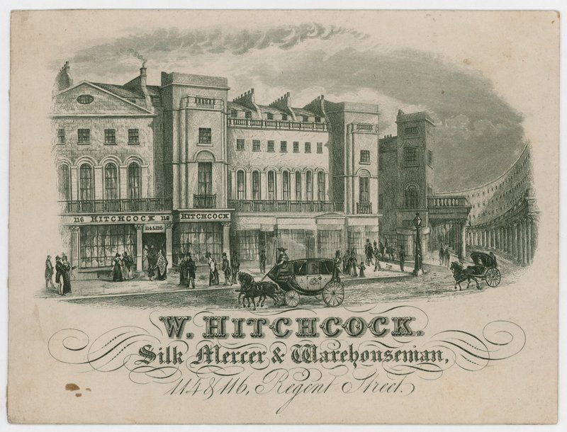 W Hitchcock, kereskedelmi kártya alkotó: English School