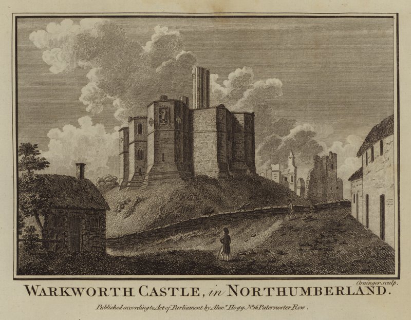 Warkworth kastély, Northumberlandben (metszet) alkotó: English School