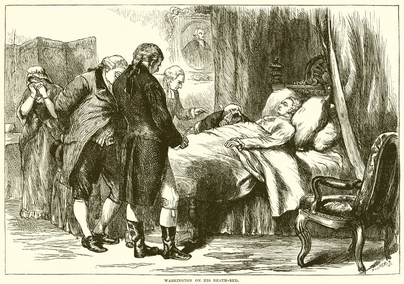 Washington a halálos ágyán alkotó: English School