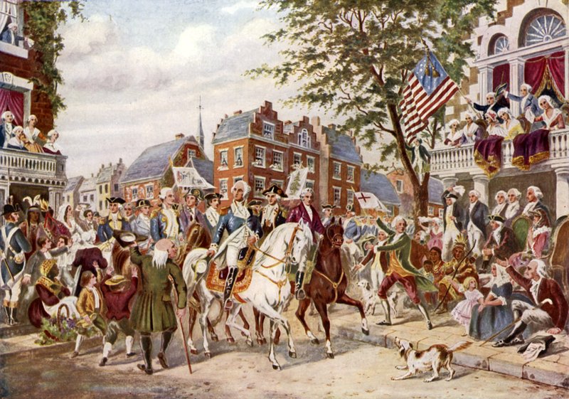Washington belépése New Yorkba, 1789. április 23 alkotó: English School