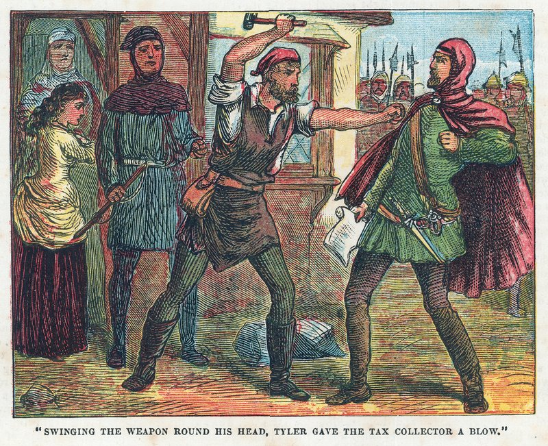Wat Tyler csapást mér az adószedőre alkotó: English School